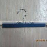 Lotus Wood Hanger.wood Trousers Hanger Blue Colour With Big Clips Made in China,new Product thumbnail-1