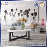 ROUND ELEGANT WHITE NEW DESIGN FIBER MDF COFFEE TABLE UNIQUE TEA TABLE thumbnail-5