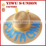 Wholesale Custom Printed Ladies Elegant Summer Beach Sombrero Big Brim Straw Hats thumbnail-5