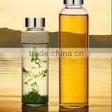 Clear Heat-resistant Sale of Cheap Glass Bottles With Stainless Steel Cap thumbnail-4