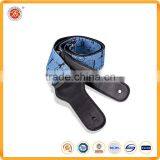 Leather Guitar Strap Ends and Custom Logo Cotton Material Jean Guitar Strap Acoustic Guitar Strap thumbnail-4