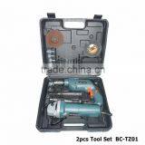 2pcs Set(BC-TZ01) BMC Box Packing Impact Drill and Angle Grinder Set thumbnail-1