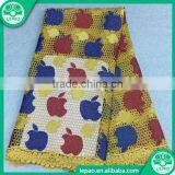 2016 African High Quality Embroidery Water Soluble 100 Polyester Lace Fabric With Apple thumbnail-5