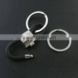 New Design Cool Personalised Luxury Manual Metal Leather Keychain Car Key Chain Key Ring Birthday Gift For Man Women thumbnail-3