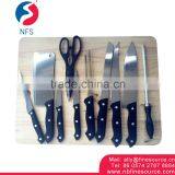 Scissor Sharpner Cutting Board 11 Pcs Professional Stainless Steel Kitchen Knife Set thumbnail-1