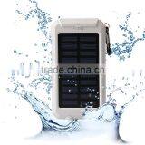 Outdoor Survival Waterproof Solar Mobile Power Bank Charger With Hook 10000mah thumbnail-3