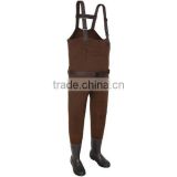 5mm Brown Neoprene Fishing Chest Waders With 200G Thinsulate