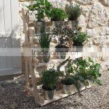 Wooden Artificial Plant Display Racks Morden Shelf for Flower thumbnail-1