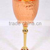 Hand-made Pure Copper Wine Goblet, Wine Glass Cocktails Goblets, Copper Martini Glass thumbnail-1