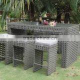 Outdoor Garden Plastic Rattan Bar Set thumbnail-2