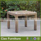 Outdoor Rattan Coffee Table / Lounge Side Table With Glass thumbnail-1