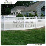 Fentech White and Gray Color Privacy PVC Vinyl Fence for Garden, Yard