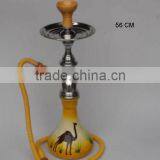 Hand Painted bird Glass Hookah with metal and ceramic parts