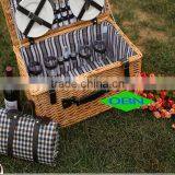 Rattan Material 4 Person Hand Woven Wicker Picnic Basket for Sale thumbnail-2