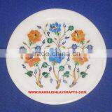 Handcrafted Marble Inlay Plate thumbnail-1