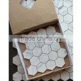MM-CV253 Premium House Decorative Natural Hexagon White Marble Mosaics thumbnail-2