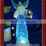 Newest Style Acrylic Led Light White Christmas Wreaths Angel With String Light thumbnail-4