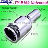 High Quality Automotive Part Stainless Steel 304 and Carbon Fiber Universal Exhaust Tip thumbnail-2