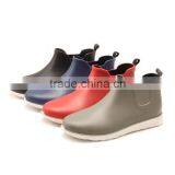 MEN WELLINGTON RAIN BOOT WITH ELASTIC GORE ANKLE LOW CUT NEW DESIGN SOFT DURABLE WATERPROOF RAIN SHOES thumbnail-1