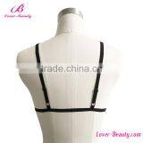 Hot Sale Simple Cheap Sexy Black Strappy Harness Bra thumbnail-4