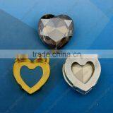 Black Diamond Heart Crystal Acrylic Rhinestones, Garment Accessories