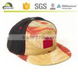 2015 Fashion Custom 6 Panel Snapback Hats With Embossed Leather Label thumbnail-4
