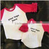 Wholesale Children Wear Icing Ruffle Raglan Shirt Baseball Shirt Long Sleeve Children's Boutique Clothing thumbnail-6