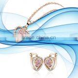 Rose Gold Plated Heart With CZ Studded Fashion PendantSet thumbnail-5