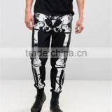 Custom Design Men Casual Pants Halloween Joggers With Skeleton Print Custom Print Cotton Leggings thumbnail-5