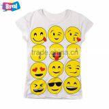 2017 Hot Selling Girls Short Sleeved Emoji T Shirt Printing Wholesale Funny t Shirts Kids Summer Clothing OEM thumbnail-5