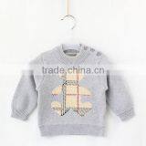 Cartoon Bear Jacquard Boys Crewneck Knitted Sweater thumbnail-1
