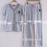 Latest Design High Quality Best Price 100% Cotton Pajamas for Couple thumbnail-3