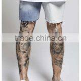 High Quality Denim Shorts Half Color Distressed Jeans Shorts Custom thumbnail-2