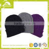 Custom Woven Label Beanie Knitted Women Winter Hat thumbnail-1