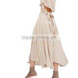 2017 OEM Irregular Black Umbrella-shaped High Waisted Maxi Skirt thumbnail-4