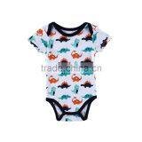 Wholesale Price Short Sleeve Summer Baby Bodysuit Baby Rompers Dinosaur Animal Pattern thumbnail-1