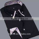 Printing Double Collar Plain Long Sleeve Spring & Autumn Fancy Design T-shirt thumbnail-1