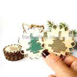 Unfinished Wooden Supply Cross Stitch Blank Christmas Decor Craft thumbnail-2