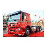 Red 40 Ton 6x4 Prime Mover Trailer Truck Diesel 336HP , EURO II Standard , Global Machine thumbnail-1