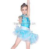 Girls Kids Latin Dance Costumes Red Stage Dance Wear For Child thumbnail-4