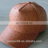 Leather Snapback Hats Custom Blank Ostrich Skin Snapback hat