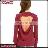Wholesale New Fashion Style Backless Ladies Shirts Sweat Long Sleeve Casual Woman Shirt thumbnail-4