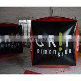 2016 new red and black inflatable cube buoy with customized logos for swim event