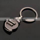 Letter Shape Coin Holder Keychain