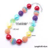 Kid Chunky Necklace Girl Rainbow Bubble Beads Necklace Boutique Beauty Birthday Gift thumbnail-2