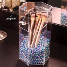 Makeup Brush Holder Dustproof Comestic Brushes Organizer Storage, Hexagon Shaped/Protect Brushes thumbnail-3