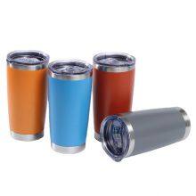 20oz Orange Reusable Travel Insulated Mugs With Lid Coffee Cup Thermal Mug Coffee Tumbler thumbnail-2