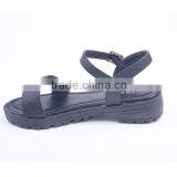 Snake Print Upper Low Heel Ladies Buckle Strap Sandals pu Sole Material Wholesale thumbnail-4
