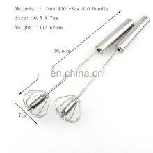 Custom Mini Rotary Stainless Steel Rotating Egg Whisk thumbnail-5