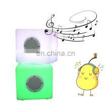 Multi Function Night Light Mobile Music Player IP44 Handfree Recharge Speaker Lamp Led Cube Light thumbnail-1
